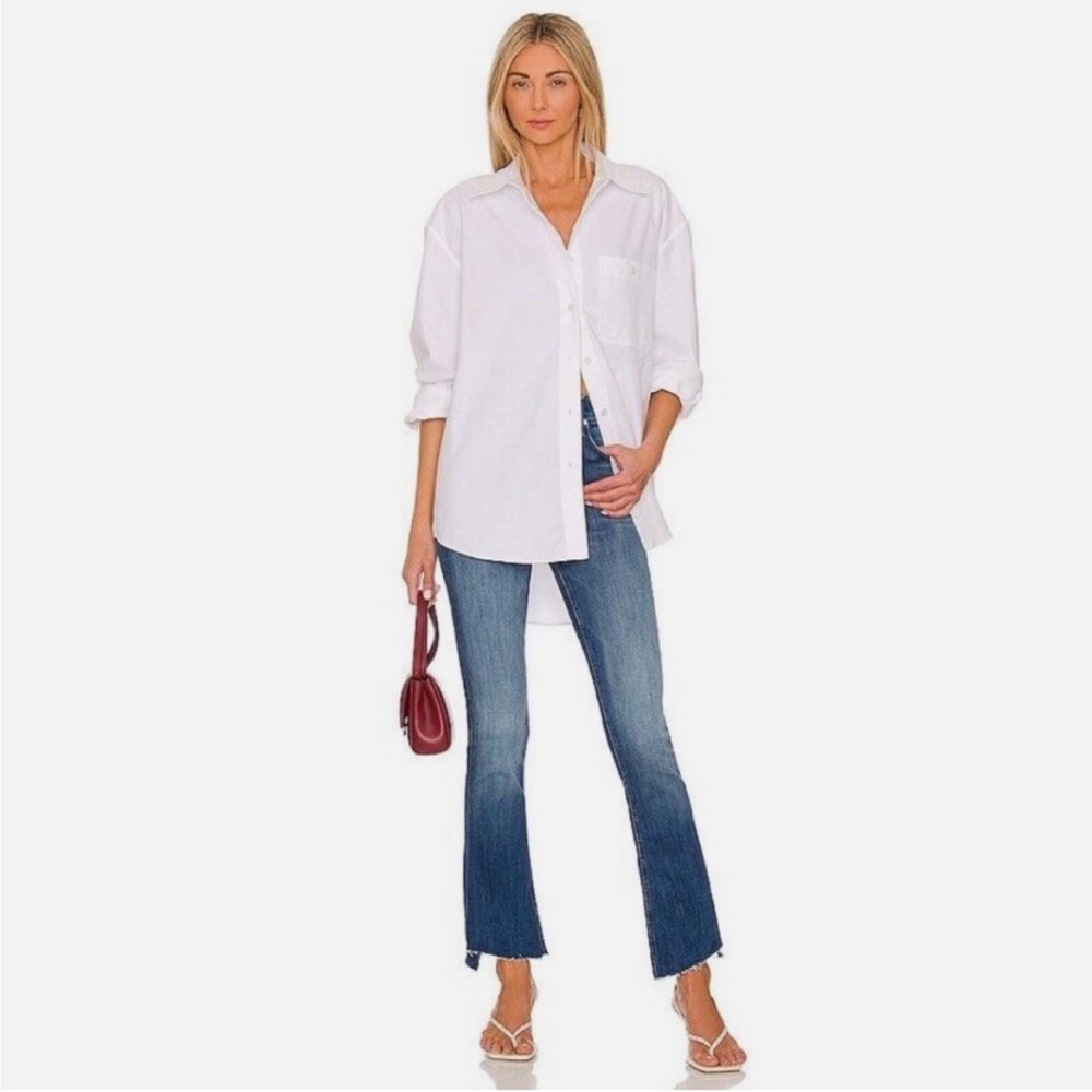 MOTHER The Runaway Step Fray Cropped Flare Jean Size 25